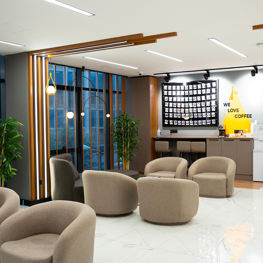 Dişyeri Grup diş kliniği hasta karşılama lobi