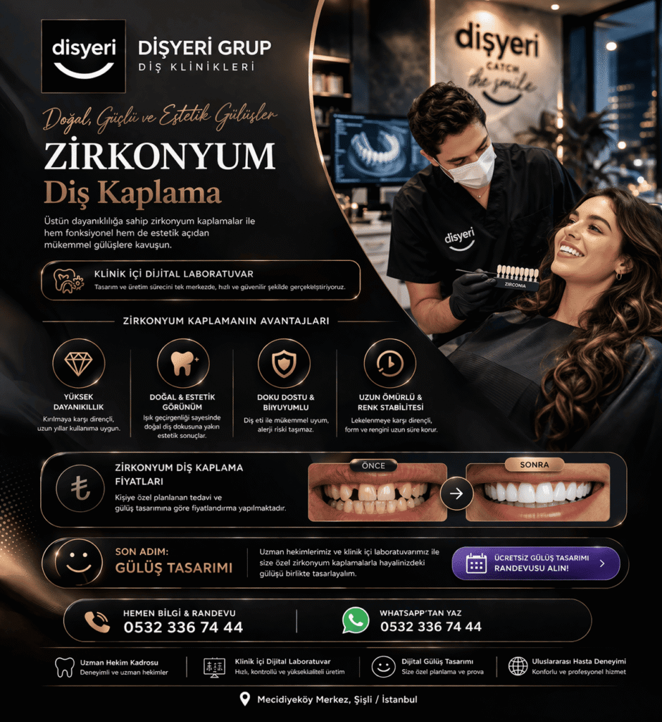 Hasta Koordinatörü -Zirkonyum Diş Kaplama Fiyatları İstanbul Gülüş Tasarımı Hollywood Smile ile Estetik Diş Kaplama